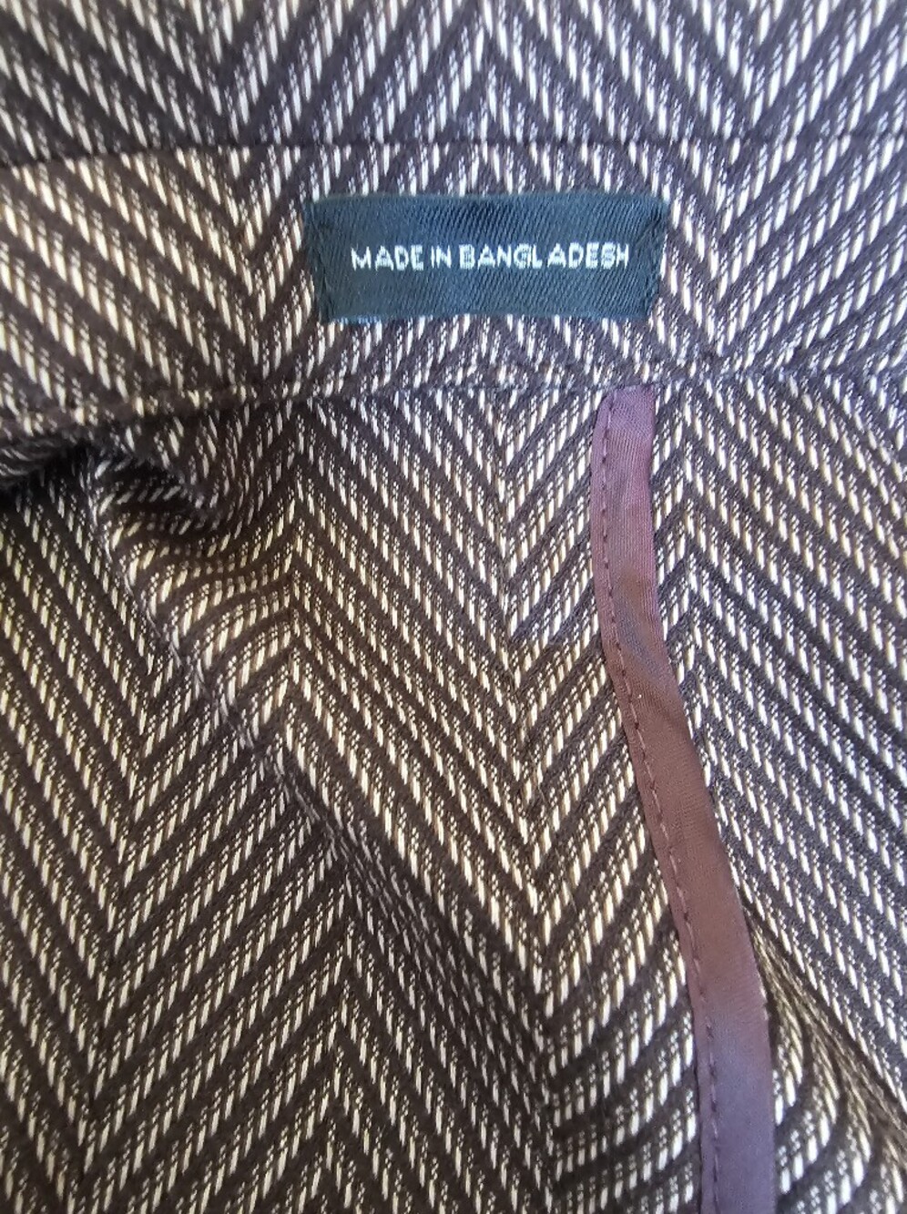 JF J.Ferrar Burgundy Herringbone Slim Fit Blazer Blazer Jacket - Size M (38/40S) - Picture 12 of 16